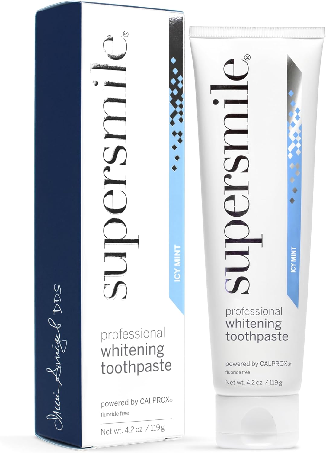 Supersmile Professional Teeth Whitening Toothpaste - Fluoride Free for Visibly Brighter Smile - Whitens up to 6 Shades
