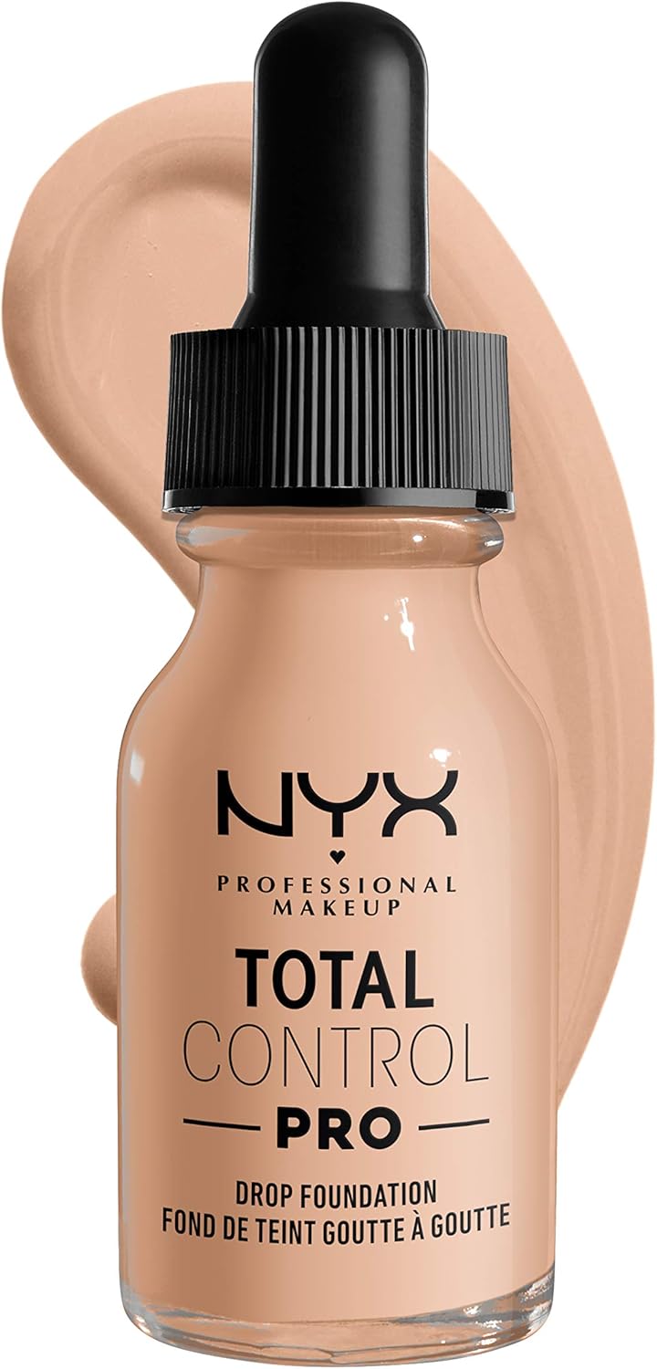 NYX PROFESSIONAL MAKEUP Total Control Pro Drop Foundation, Skin-True Buildable Coverage - Light