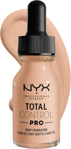NYX PROFESSIONAL MAKEUP Total Control Pro Drop Foundation, Skin-True Buildable Coverage - Light