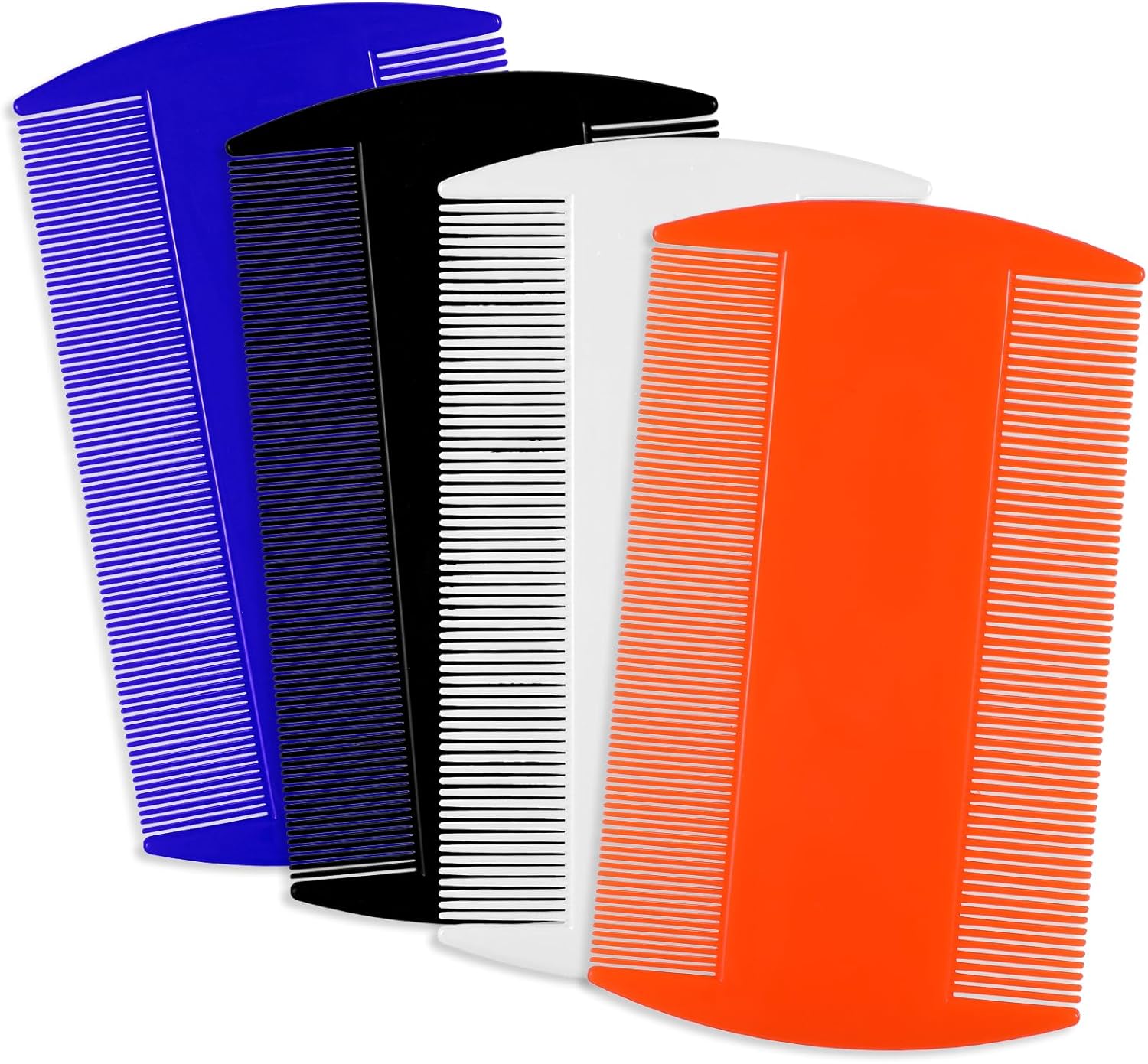 4 Pcs Lice Combs Double Sided Fine Tooth Comb Lice Comb For Dandruff Removal Thick Hair Tooth Head Nit Hair Combs For Adults Kids And Pet's Remove Head Lice Nits Fleas(4 Colors)