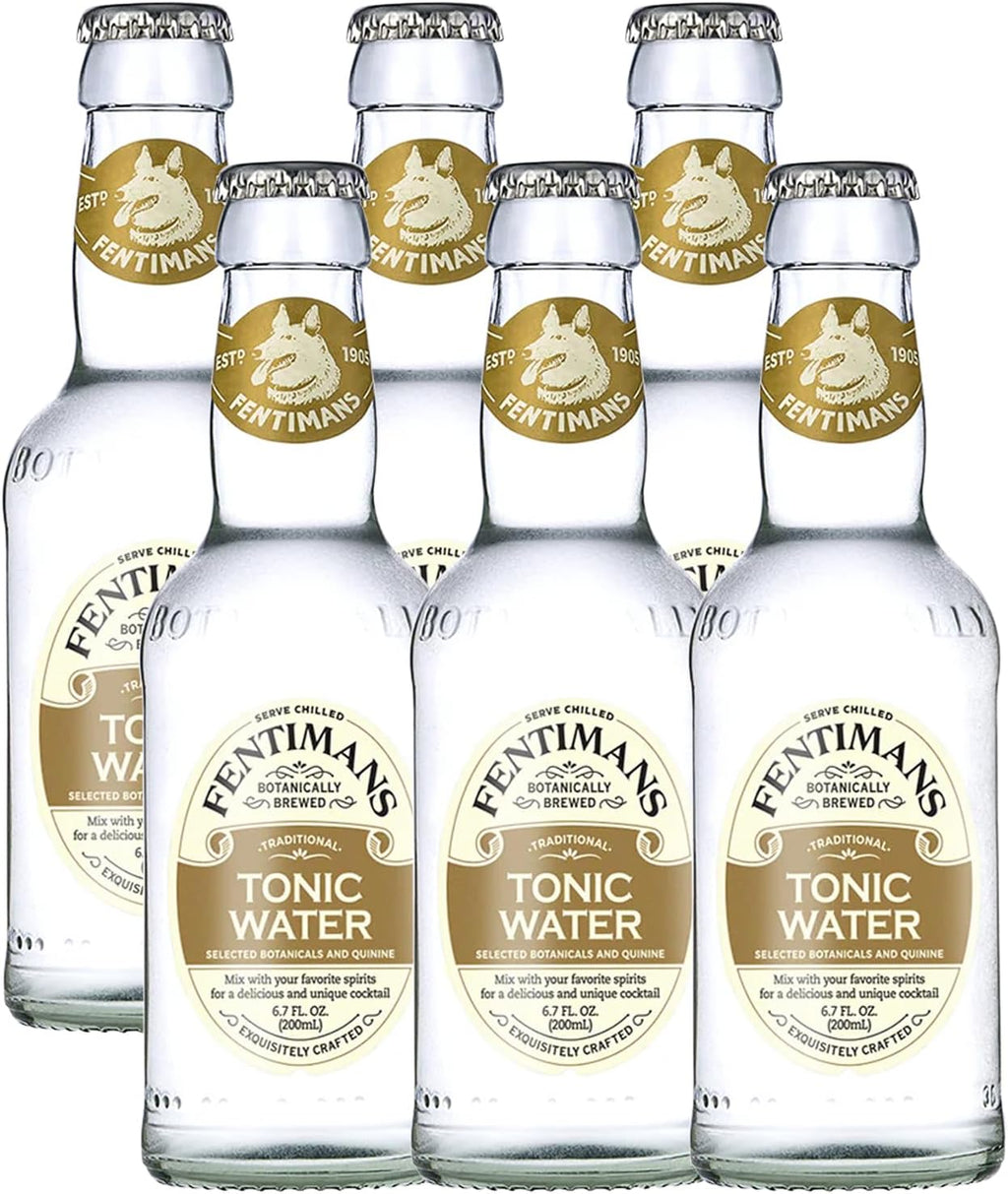 Fentimans Botanically Brewed Natural Tonic Water, 6.7 fl oz Bottles – Premium Mixer for Cocktails & Refreshing Drinks
