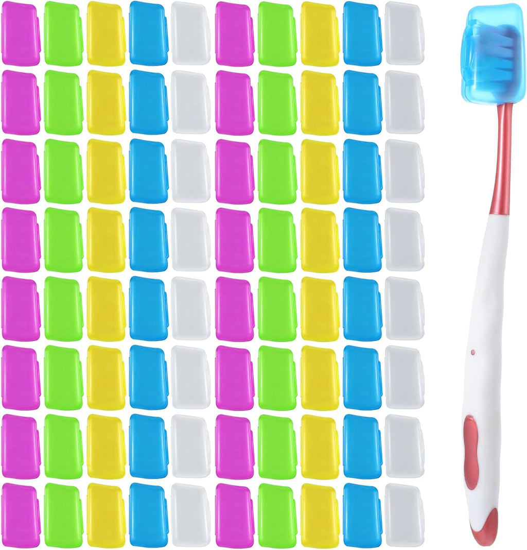 150 Pcs Travel Toothbrush Head Covers, Portable Toothbrush Containers Toothbrush Caps Case Protector Tooth Brush Covering Convenient for Home Hotel Outdoor Travel