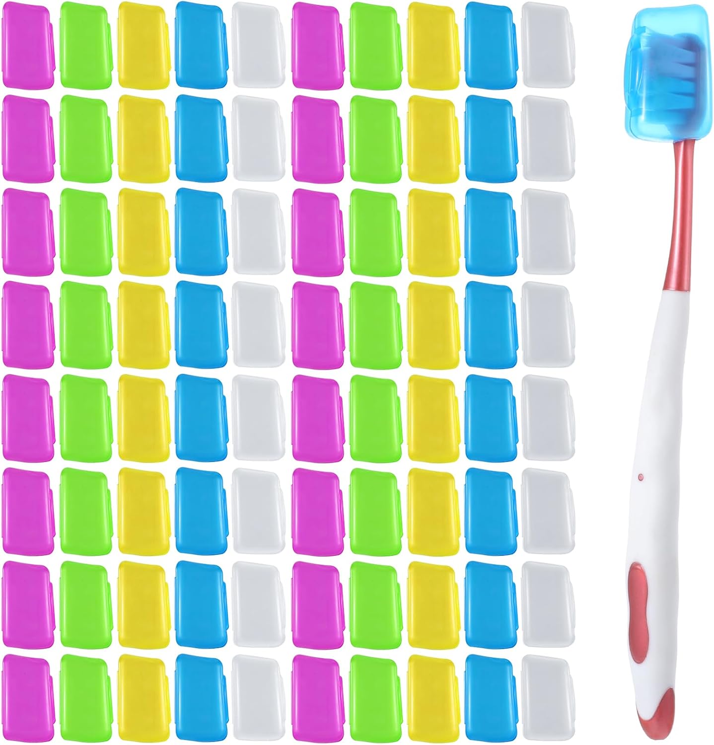 150 Pcs Travel Toothbrush Head Covers, Portable Toothbrush Containers Toothbrush Caps Case Protector Tooth Brush Covering Convenient for Home Hotel Outdoor Travel