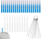 Gosknor 40pcs Shower Head Cleaning Tool Kit, 2 Designs Showerhead Cleaner Brushes and Multi-Size Unclogging Picks Nozzle Unclogger Accessories for Bathroom Tiny Mini Small Hole Sink Gaps