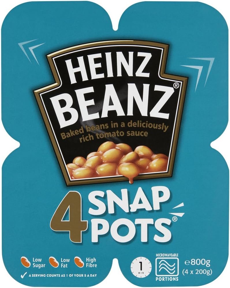 Heinz Baked Beanz Snap Pot (4x200g) Pack of 6 (Perfect for the British Expat)