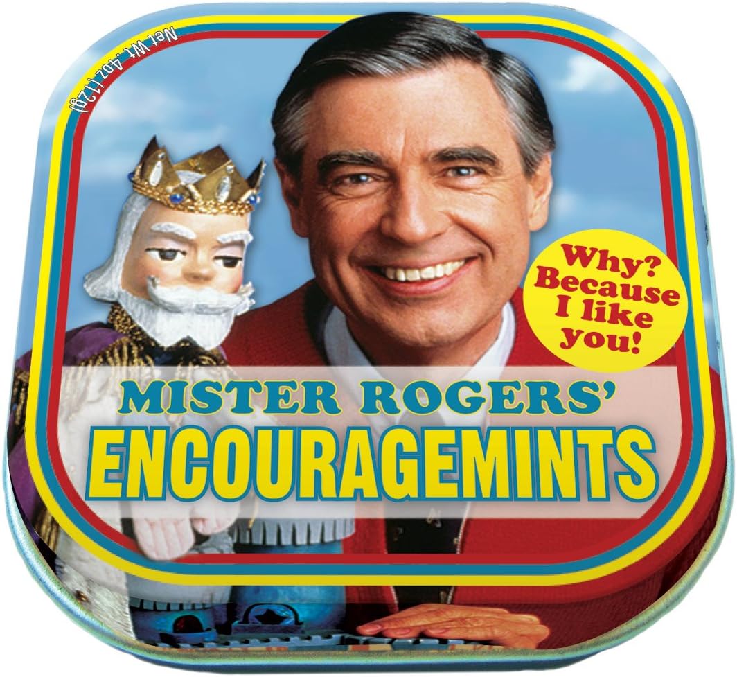 The Unemployed Philosophers Guild Mister Rogers' EncourageMints Breath Mints, 1 Tin, Net Wt .4oz (12g)