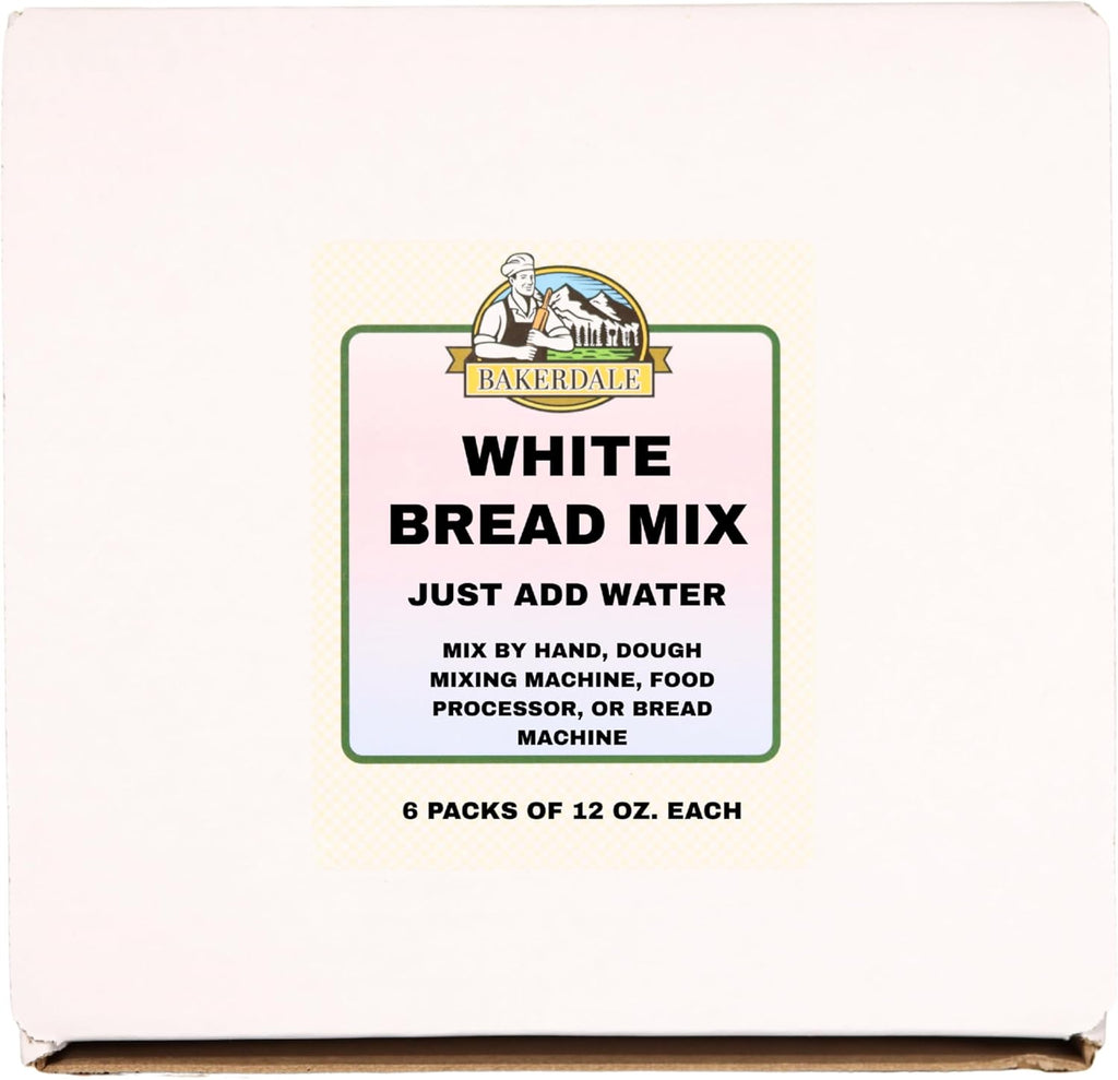 Bakerdale White Bread Mix 6 Batches of 12 Ounces Each Just Add Water