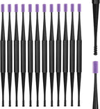 12 Pcs Double Sided Head Ear Wax Removal Tool, Spiral Soft Silicone Ears Cleaning Kit Reusable Safe Ears Scratcher Scoop Tool Ear Picker Flexible Earwax Cleaners for Olders Adult Kids