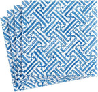 Caspari Fretwork Paper Cocktail Napkins in Blue - 20 Per Package