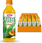 OKF Aloe Vera Drink Juice with Pure Aloe Pulp, Variety, 16.9 oz. (Mango, Pack of 20), Plant Based Drink, Korean drinks