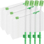 Threlaco 100 Pcs Oral Care Single Use Suction Swab Bulk Disposable Suction Toothbrush Individually Wrapped Swab Sponge for Elderly Adults Oral Dental Mouth Care
