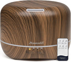 Aromatherapy Essential Oil Diffuser for Room: Air Humidifier Aroma Scent Cool Mist Diffuser Colorful Lights Wood Cute Small Large Waterless Auto Off Ultrasonic Diffusers for Home Bedroom (300ml)
