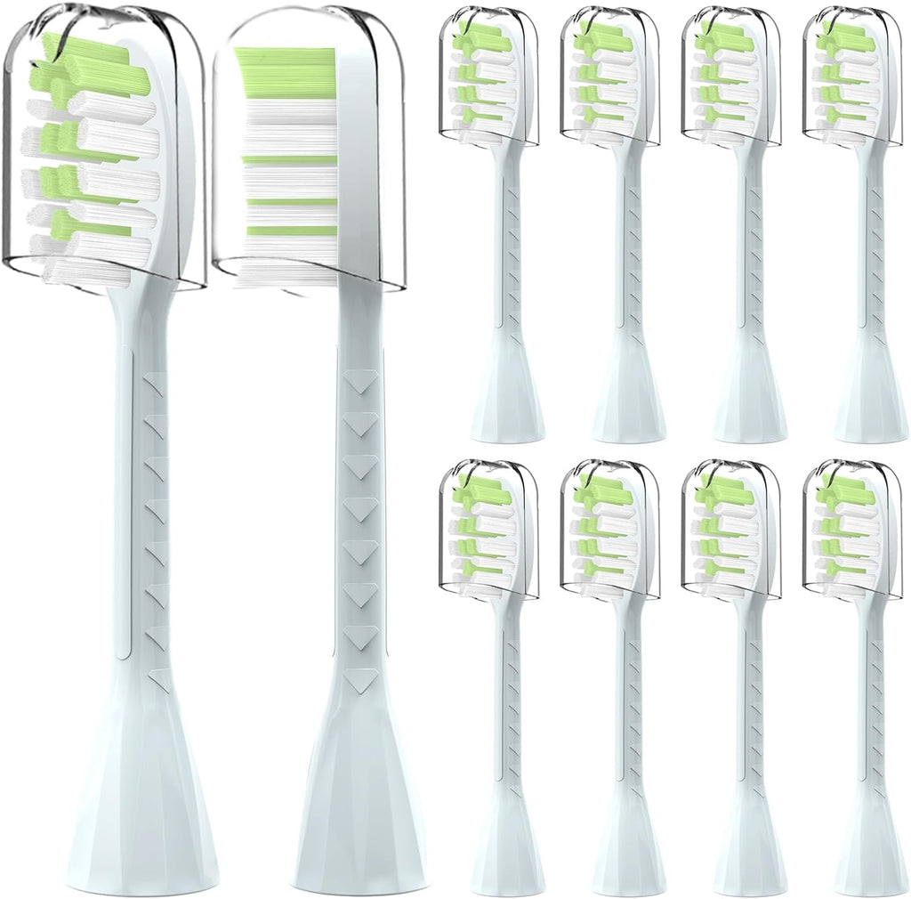 Compatible with Philips One Series Sonicare Electric Toothbrush Replacement Brush Heads,for Philips One HY1100 HY1200 BD100/AZ Series Electric Toothbrush,10 Pack (Mint Light Blue, Medium)