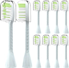 Compatible with Philips One Series Sonicare Electric Toothbrush Replacement Brush Heads,for Philips One HY1100 HY1200 BD100/AZ Series Electric Toothbrush,10 Pack (Mint Light Blue, Medium)