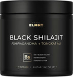 100x Strength Black Shilajit for Men w. 10% Tongkat Ali & Ashwagandha - Highest Potency Shilajit Capsules 60% Fulvic Acid Pure Himalayan Shilajit Resin - Natural Test Booster Male Enhancing Supplement