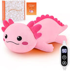 Electric Heating Pad for Period Cramps, 14'' Cuddly Pink Axolotl Plush with a Hot Soft Belly USB Powered, Menstrual Heating Pad Neck Shoulder Pain Relief, Gift for Daughter Wife Period Heating Pad