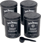 Jack Daniels Coffee (4 Pack, 8.8oz Each) Bundled with Complimentary Measuring Spoon - 100% Arabica, Medium Roast, Ground Gourmet Coffee, Kosher