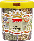 Chandan Mouth Freshener 6 in 1 Royal Pack Mukhwas | Elaichi Sounf, Churi Sounf, Ice Cream, Jet, Gulab Mix & Softy Tukda | 100% Natural, 8.11 oz / 230 g