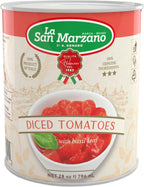 La San Marzano 6 Pack, Italian Diced Chopped Crushed Tomatoes, 100% Product of Italy, 6 x 28 Oz Can, Italian Style, Packed in San Marzano Region of Italy by La Regina
