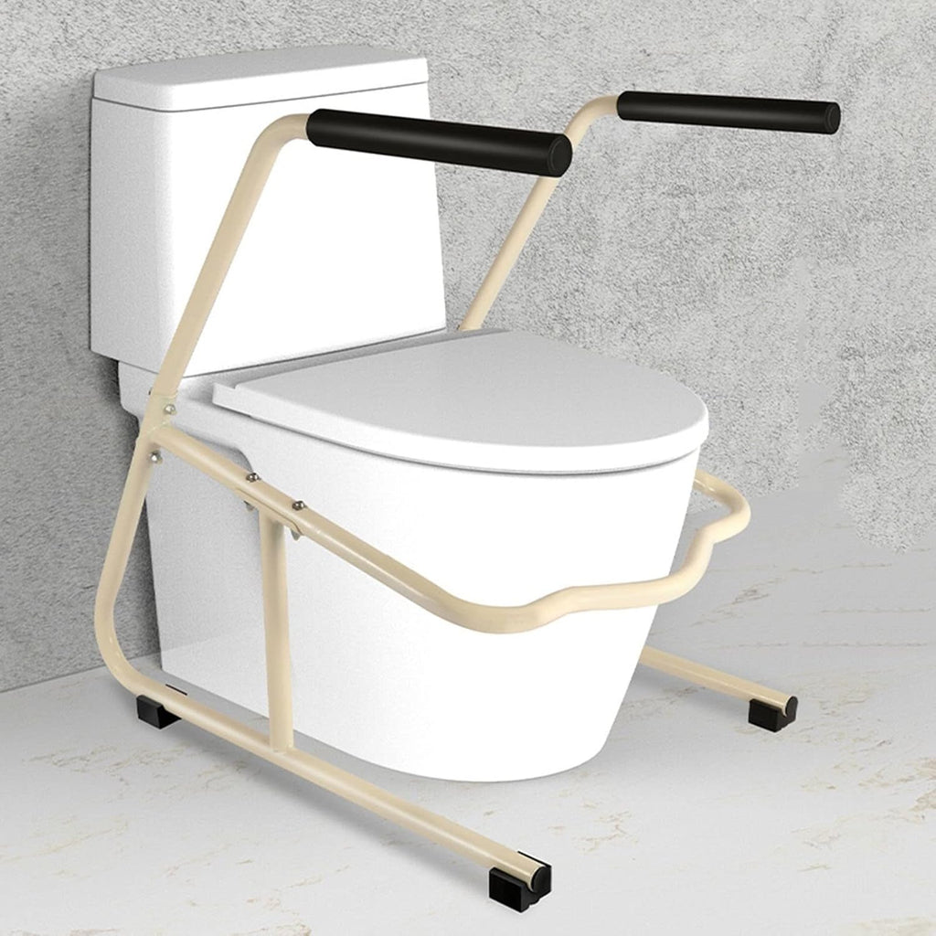 Toilet Safety Rail Frame, Non-Slip Toilet Surround Frame with Grab Bar,Mobile Toilet Stand-Up Aid, for Heavy Duty Toilet Safety Frame for Elderly and Disabled