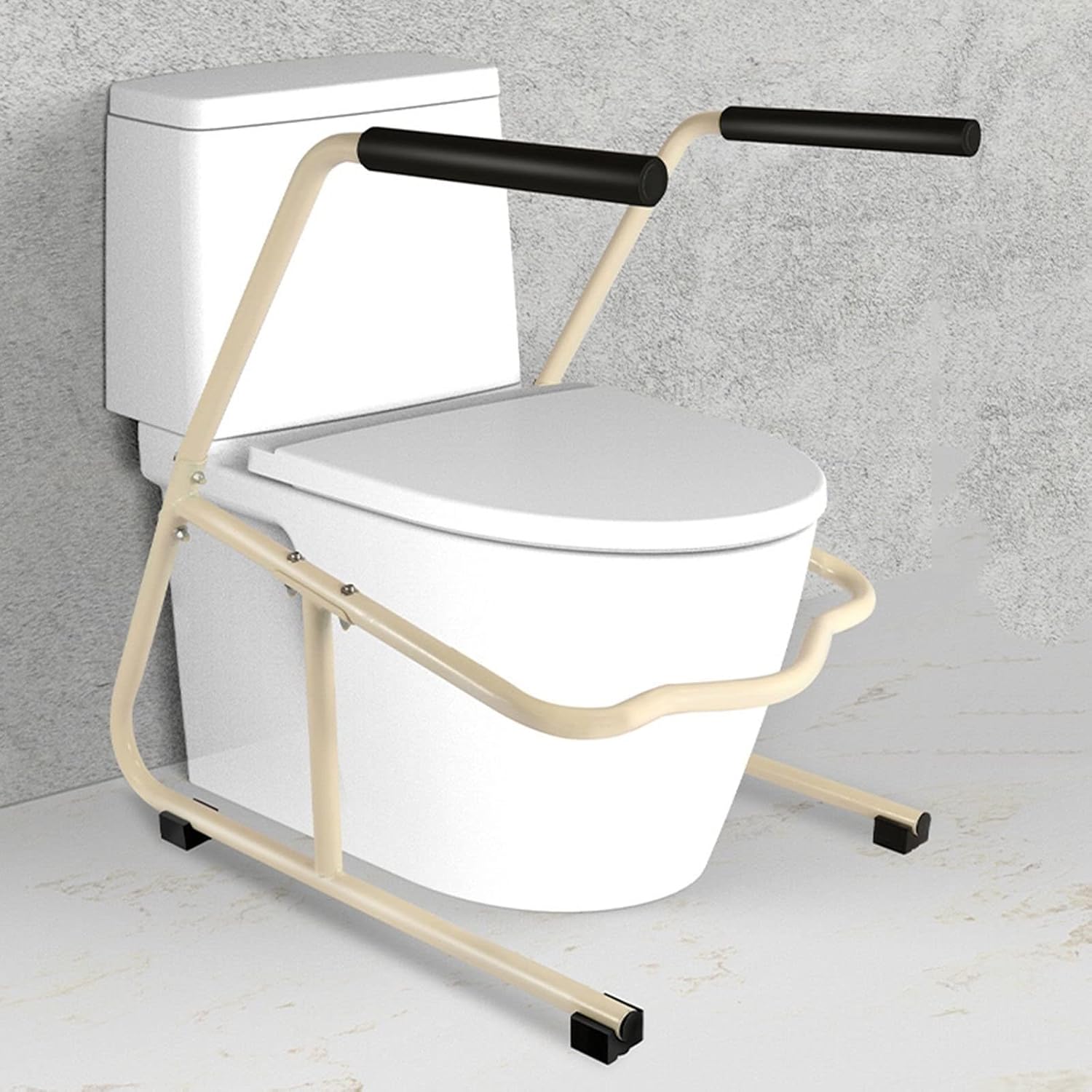 Toilet Safety Rail Frame, Non-Slip Toilet Surround Frame with Grab Bar,Mobile Toilet Stand-Up Aid, for Heavy Duty Toilet Safety Frame for Elderly and Disabled