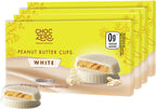 ChocZero White Chocolate Peanut Butter Cups, No Added Sugar, Low Carb Snack, High Fiber, Keto Friendly, 32 Total Cups (4 Ounce, Pack of 4)