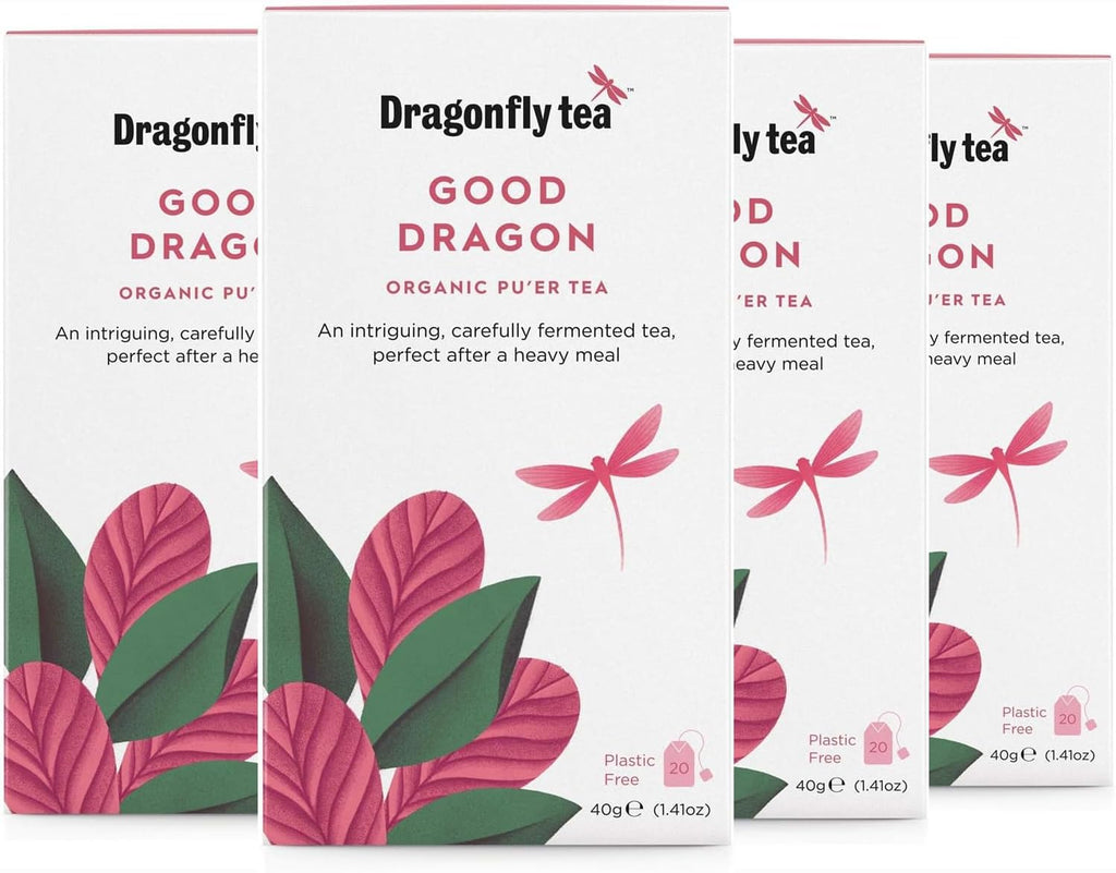Dragonfly Tea Organic Pu Er Tea, 20 CT