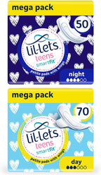 Lil-Lets Day and Night Teens Pads Bundle with Lil-Lets Teens Day Pads X 70 Count and Lil-Lets Teens Night Pads X 50 Count