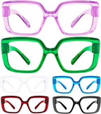 Eyekepper Blue light Block Reading Glasses Women Metalless Screwless Spring Hinges 6 Pack ladies computer Readers