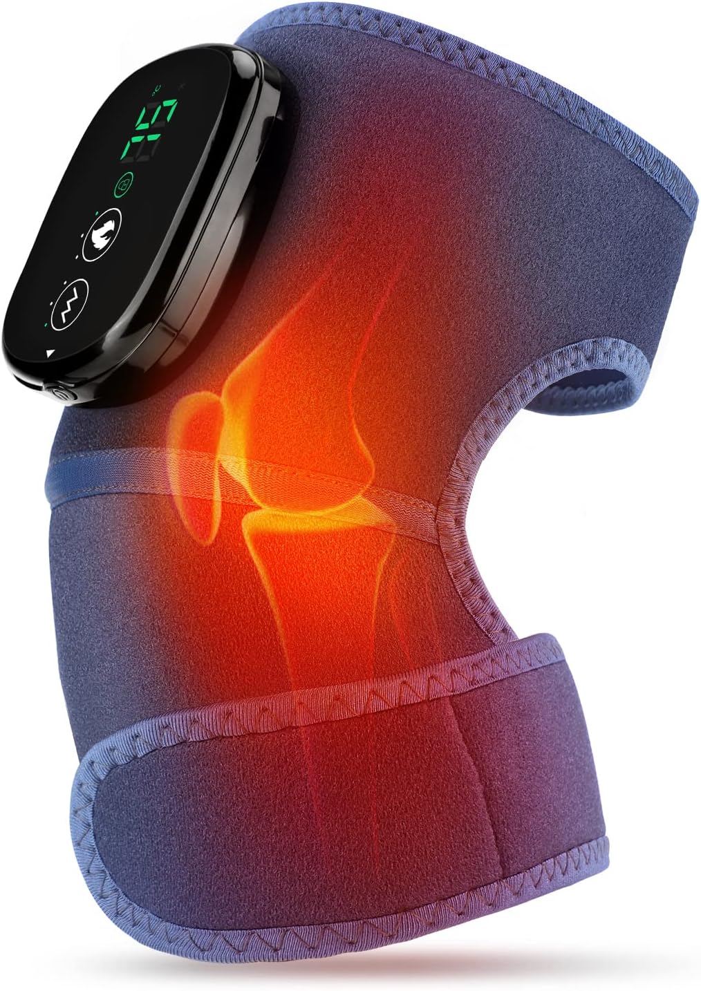 MOAJAZA Cordless Knee Massager with Heat and Vibration, Heating Pads for Knee Shoulder Elbow Deep Issue