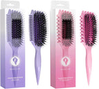 Bounce Curl EdgeLift Brush Duo - Includes Purple Volume & Pink Define EdgeLift Brushes for Volumized and Defined Curls