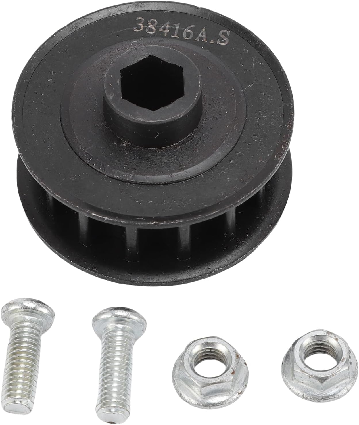 YWBL-WH Belt Drive Sprocket, Steel Garage Door Opener Replacement Solves Jamming Sluggishness Belt Looseness, with Nuts and Screws, for 600 Series 1024 1042 and 800 Series 2024 2042