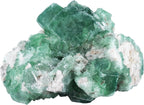 TUMBEELLUWA Natural Green Fluorite Crystal Cluster Geode Druzy Specimen Mineral Raw Stone for Healing, Witchcraft, Home Decor (101g-200g)