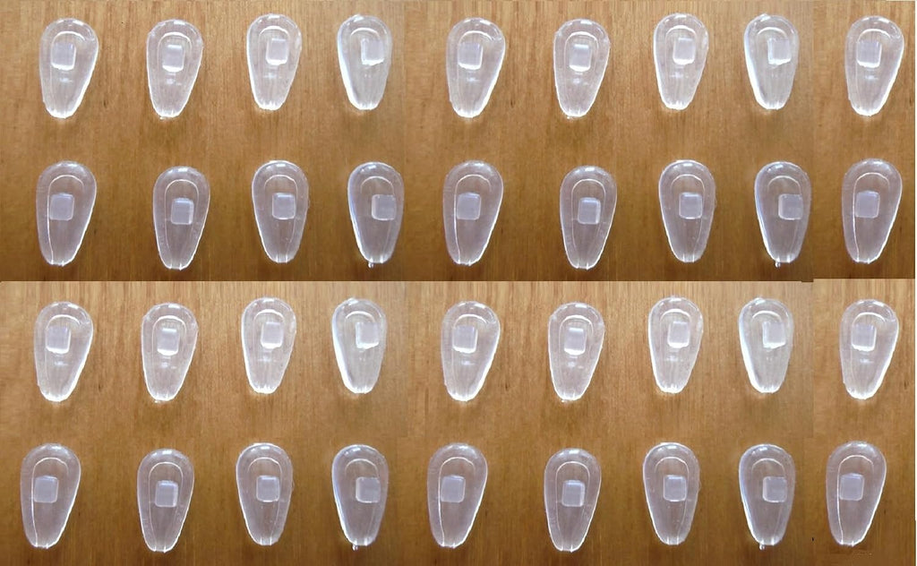 20 Pairs 40 Pcs Soft Eyeglasses Nose Pads Screw in Or Push in Silicone Comfort Air Chamber Cushion Anti Slip Flexible Nose Pieces for Glasses Replacement Part