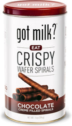 got milk? Wafer Spirals, Chocolate, 14 Oz. Tin with 36 Rolls, Delicious Rolled Wafer Rolls with Filling, Chocolate Wafer Cookies for Dessert or Snack, Retail Pack