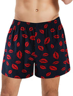 Mens Boxers Premium 100% Cotton Soft Loose Pajama Plaid Sleep Shorts Male Short Leg Funny Boxers Small Medium Large