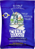 Celtic Sea Salt Light Grey Coarse – Unrefined Mineral Salt, 70+ Trace Minerals, Sustainably Harvested, GMP Certified – Cooking, Finishing, Hydration, Grinder Use – 5 lb Pouch