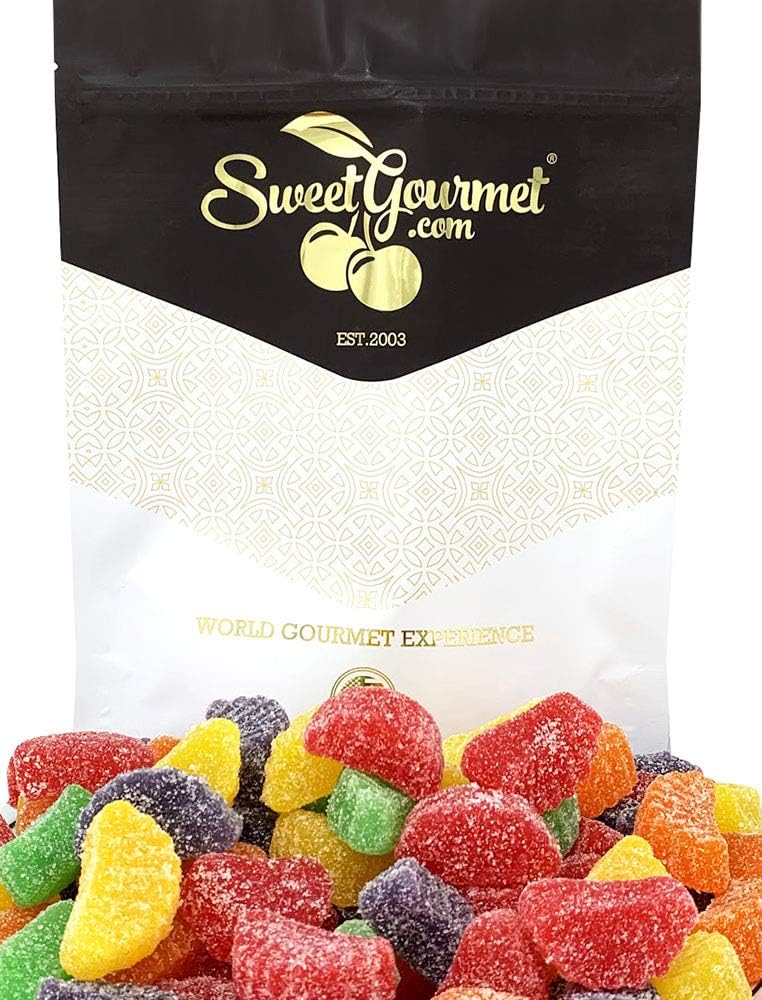 SweetGourmet Assorted Fruit Slices | Bulk Jelly Candy | 1 Pound