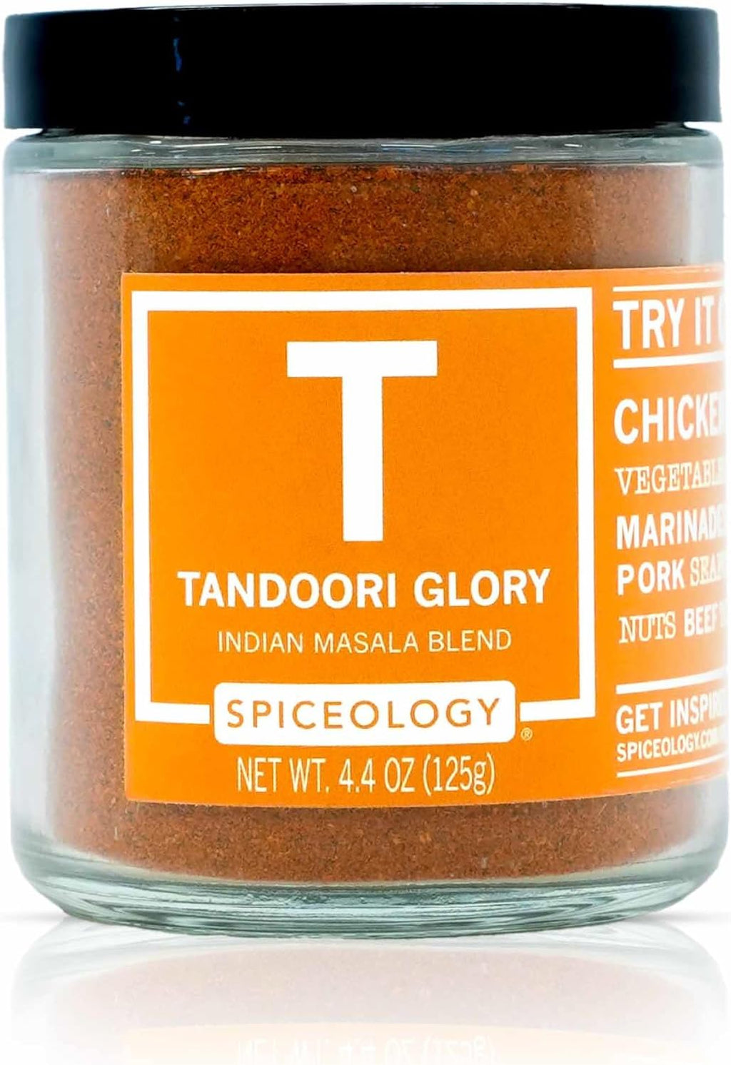 Spiceology - Tandoori Glory - Indian Masala Blend - Curry Spices and Seasonings - Use On: Chicken, Vegetables, Lamb, Marinades, Pork, Seafood, Nuts, Beef, Tofu - 4.4 oz