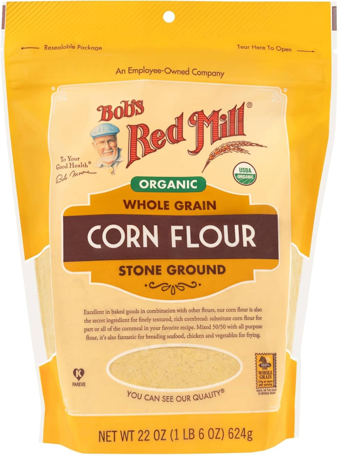 Bob's Red Mill Organic Corn Flour, 22 Oz