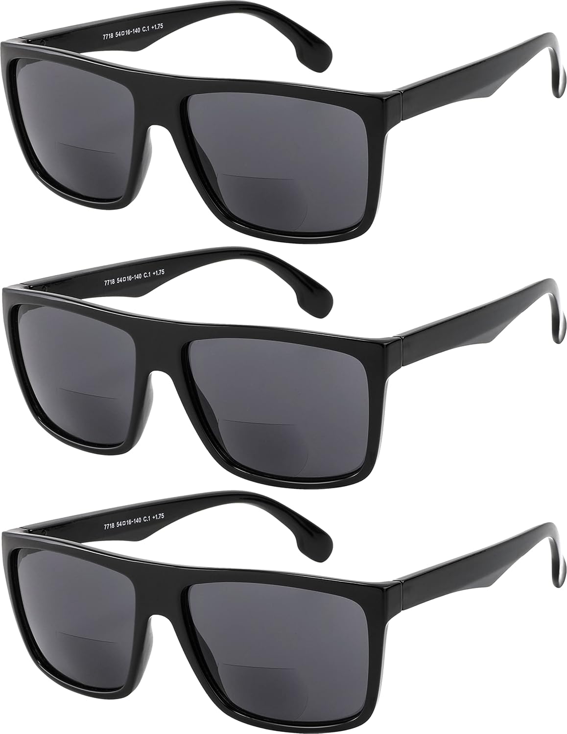 Yogo Vision Bifocal Reading Sunglasses for Men and Women-Classic, Retro Style UV400 Sun Protection Outdoors Readers Eyewear +2.5