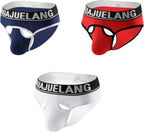 BaronHong Men Bulge Enhancing Sexy Hollow Out Mesh Cheeky Gay Briefs Underwear