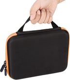 OUKENS Essential Oil Carrying Case, 1-3ml 63 Slots Hard EVA Shell Essential Oils Storage Organizer Bag with Foam Insert and Carrying Handle (Orange)