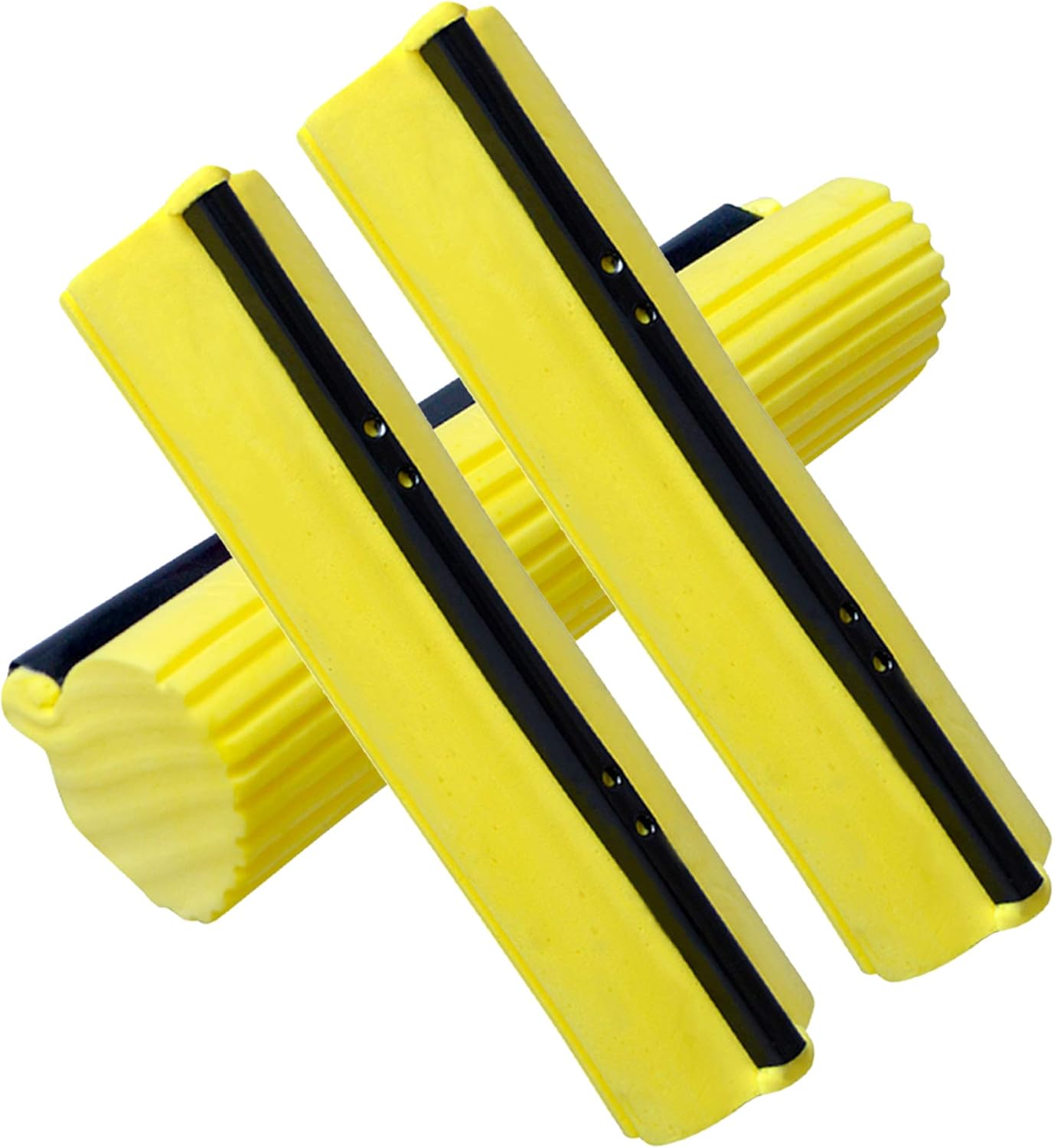 Sponge Roller Mop Head Refills,Pack of 3 Absorbent Sponge Pads Replacement,33cm(13")-Yellow