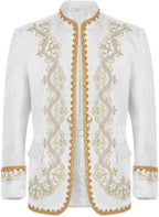 Men'S Embroidered Blazer Jacket Victorian Costume Medieval Prince Cosplay Costumes For Halloween
