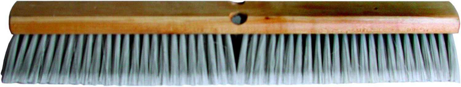 Magnolia Brush 3736 LH Line Floor Brush, Flagged-Tip Plastic Bristles, 3" Trim, 36" Length, Silver (Case of 6)