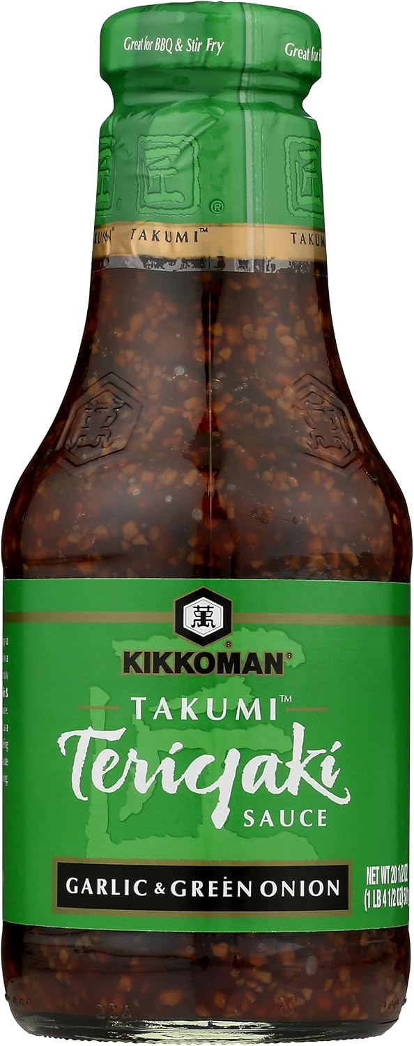 Kikkoman Takumi Teriyaki Sauce, Garlic & Green Onion, Great for BBQ & Stir Fry, 20.5 Ounce (Pack of 6)
