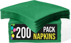 Party Solids Emerald Green Paper Napkins Disposable Everyday 200 Pcs 2 Ply Emerald Green Dinner Napkins Paper Everyday For Parties & Party Supplies