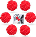 4/6/8 Pcs Dryer Ball, Dryer Balls, Tumble Dryer Balls, Fluffier Balls, Reusable Dryer Balls Underwear (Color : Rot, Size : 6 PCS)
