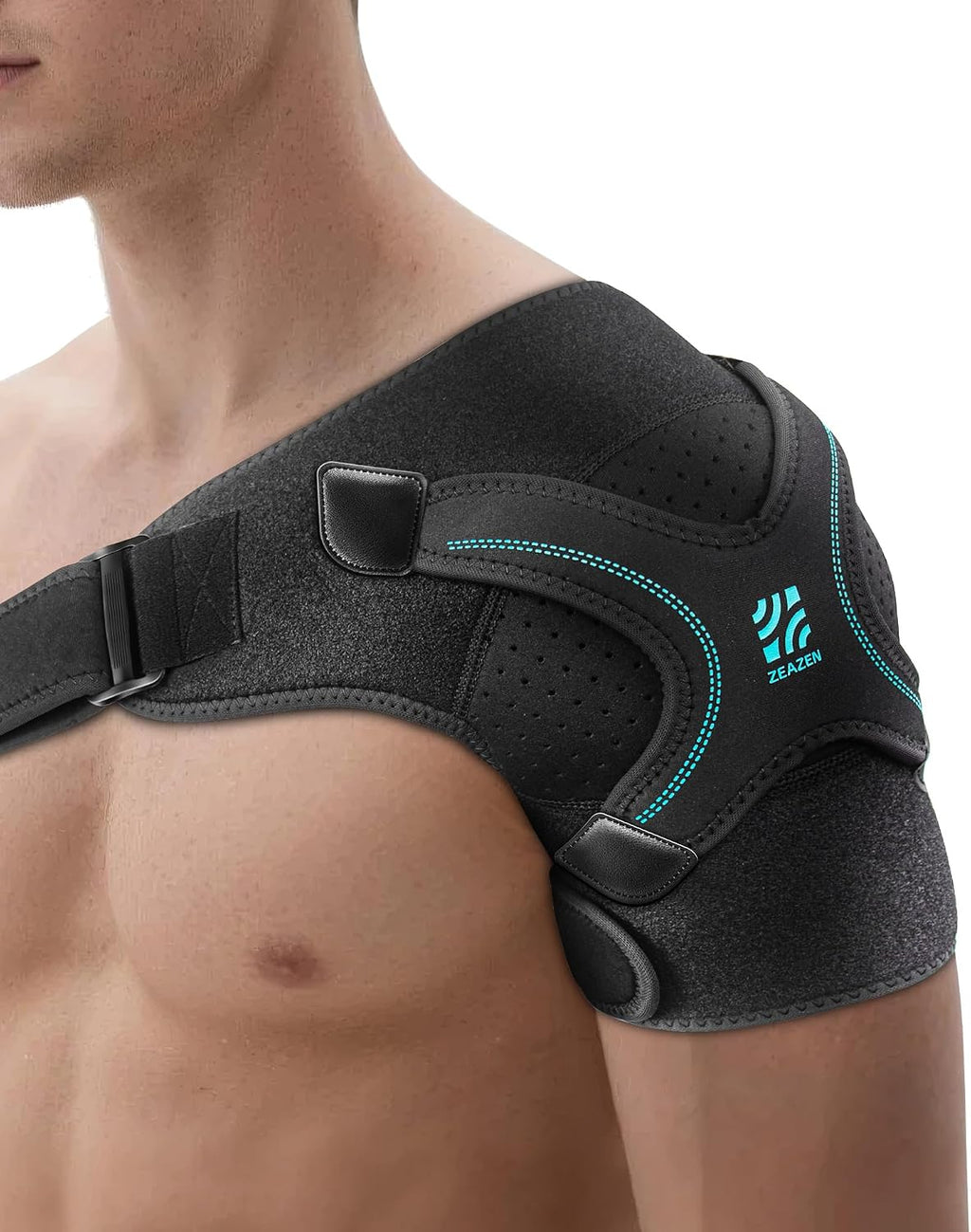 Shoulder Brace, Rotator Cuff Support and Arm Sling for Pain Relief & Injury Recovery, Breathable Compression Sleeve for Strain & Dislocation Prevention, Adjustable for Left and Right Arm, Men & Women